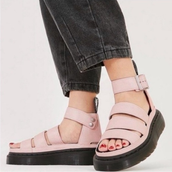 Dr. Marten’s Clarissa II Women’s Platform Gladiator Sandals Pearl Pink Size 7 - Picture 1 of 11